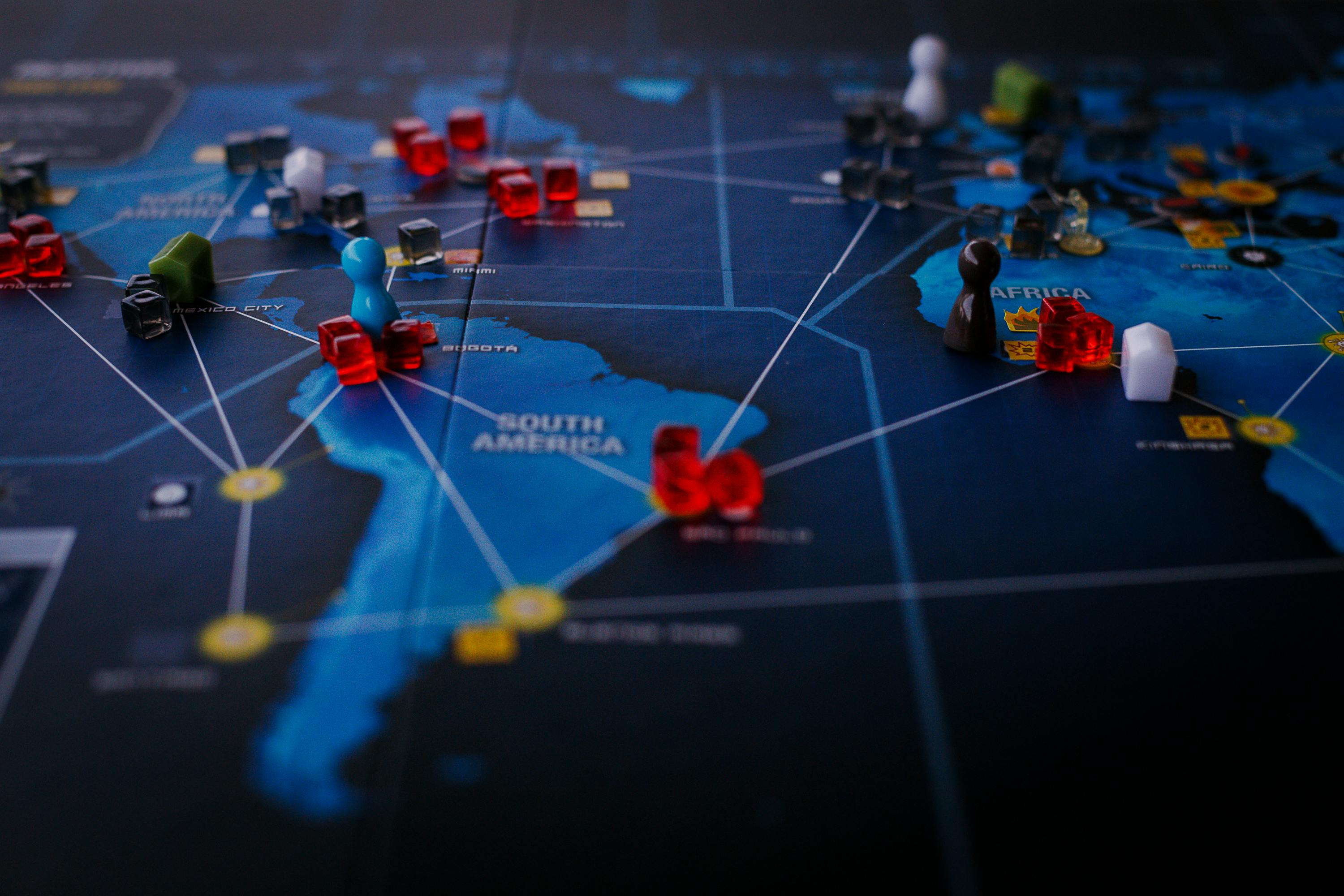 World map with glowing connection points representing thousands of churches served across the globe